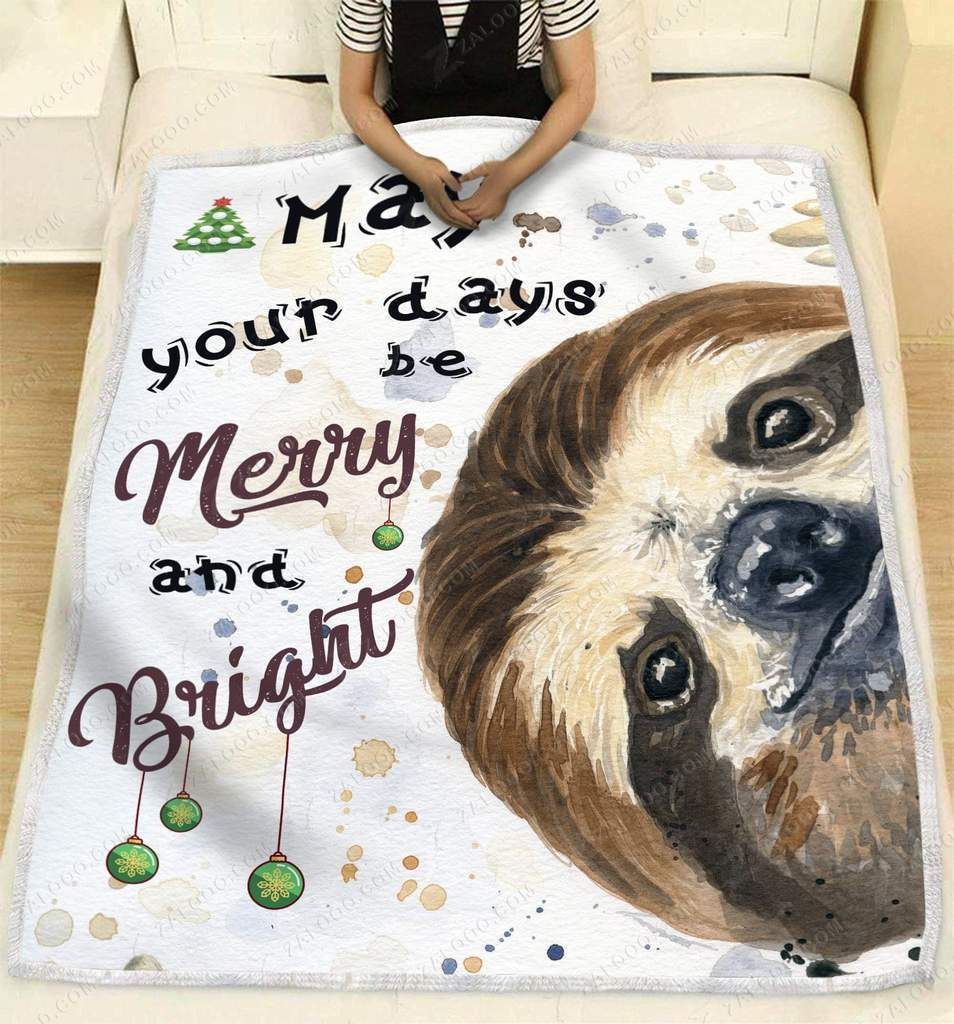 Sloth Sherpa Fleece Blanket
