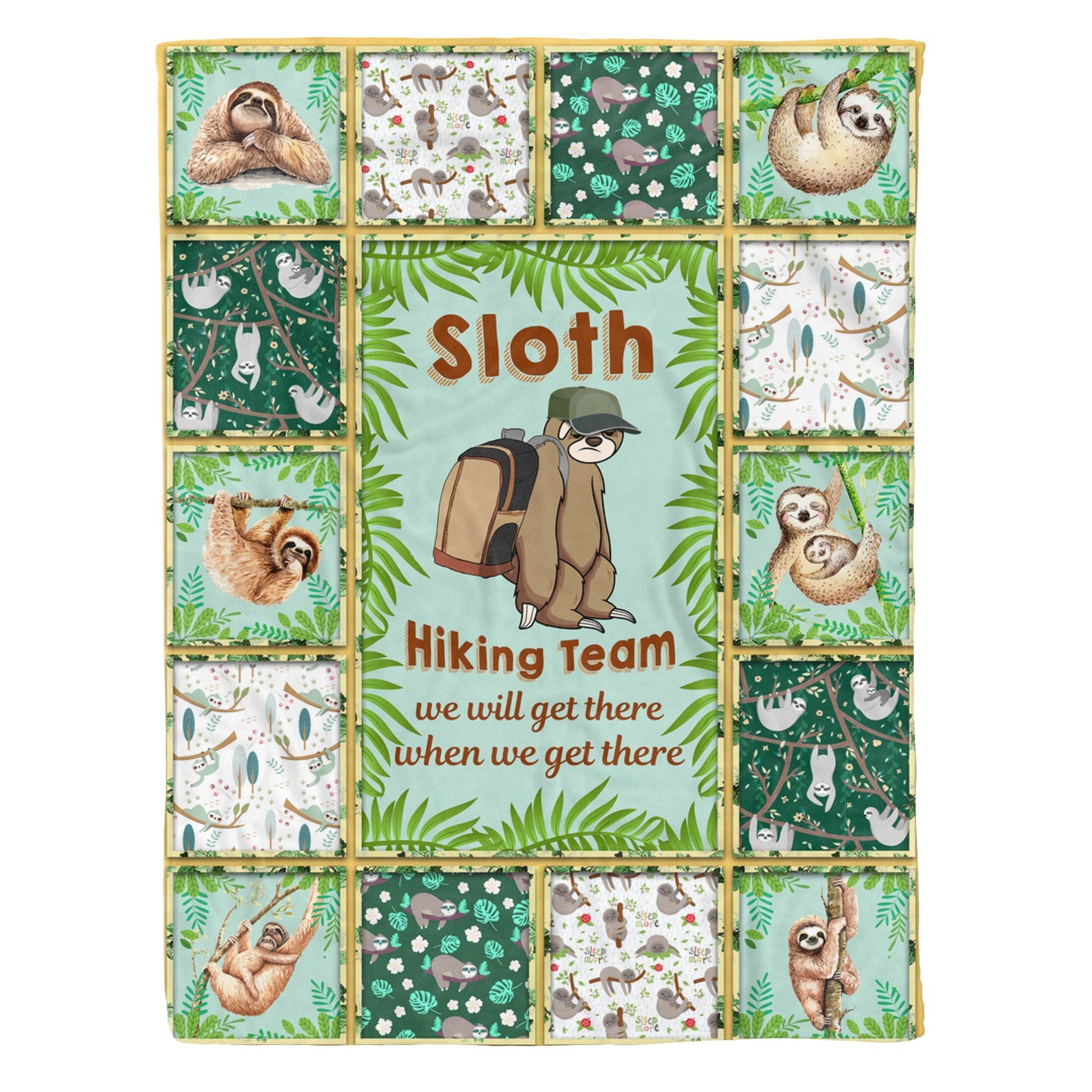 Sloth Sherpa Fleece Blanket