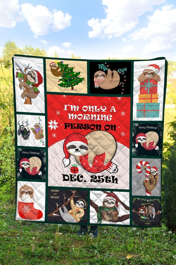 Sloth December DTC2311712 Quilt Blanket