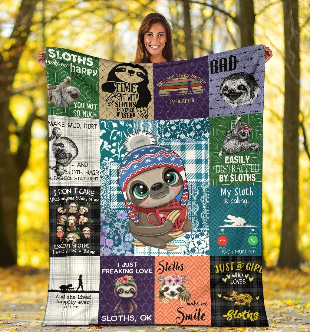 Sloth Fleece Blanket