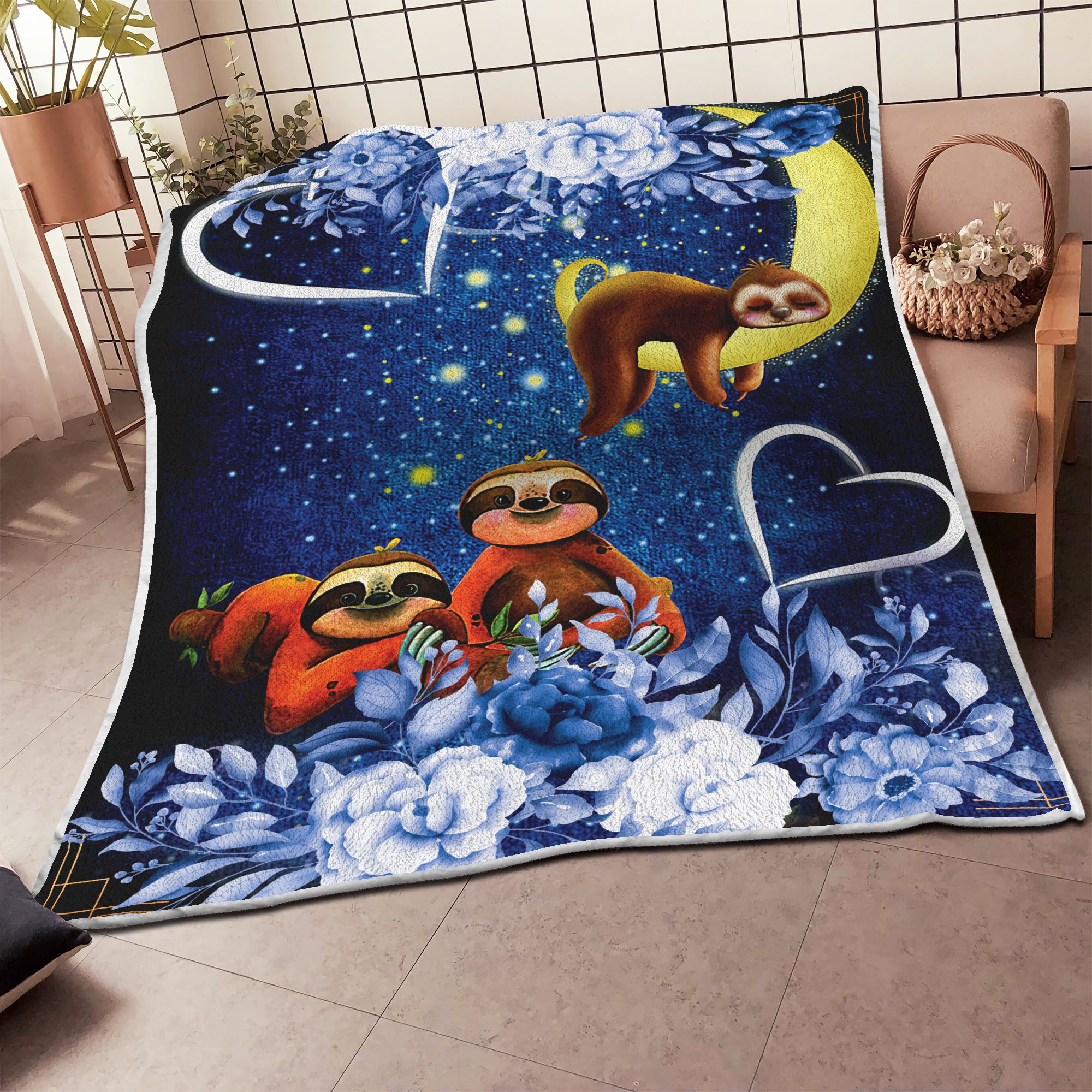 Sloth Fleece Blanket