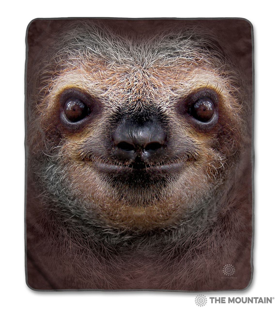 Sloth Face Sherpa Fleece Blanket