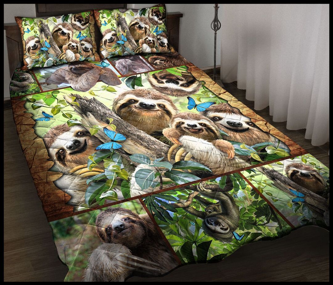 Sloth Family Bedding Set