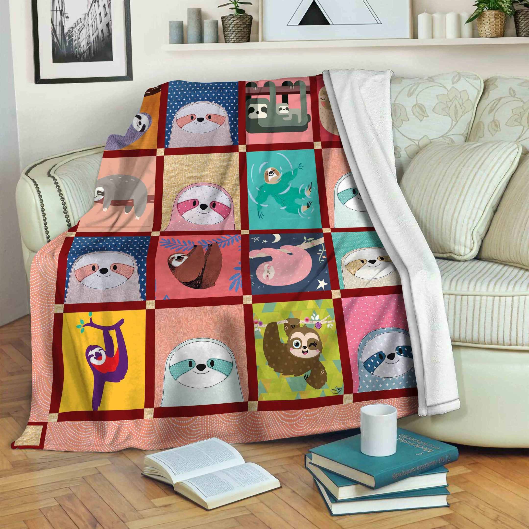 Sloth Fleece Blanket