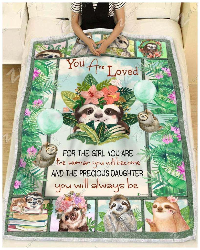 Sloth – For The Girl Fleece Blanket