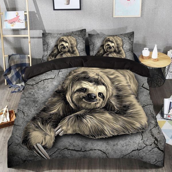 Sloth Gray Bedding Set