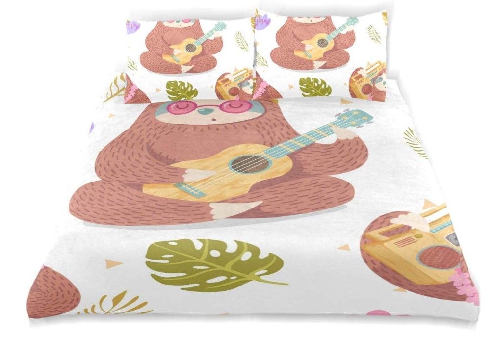 Sloth Guitar Bedding Set