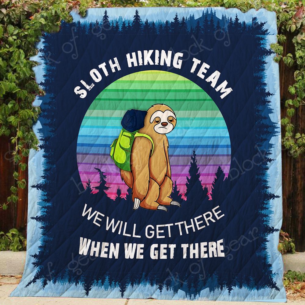 Sloth Hiking Team Quilt Ss145 Dhc11121315Dd