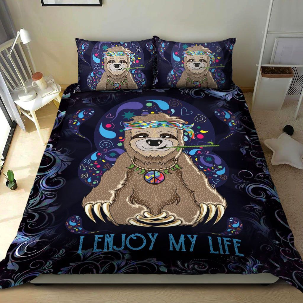 Sloth Hippie Bedding Set