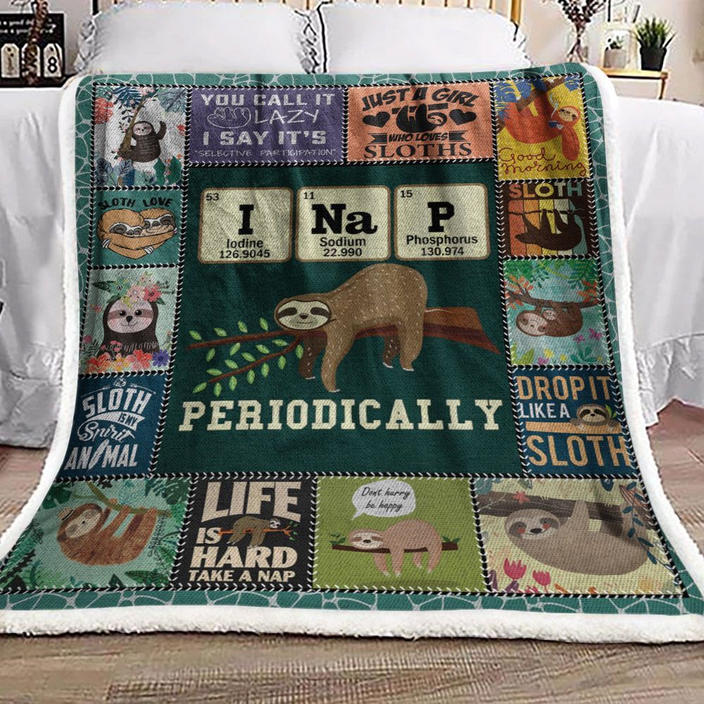 Sloth Sherpa Fleece Blanket