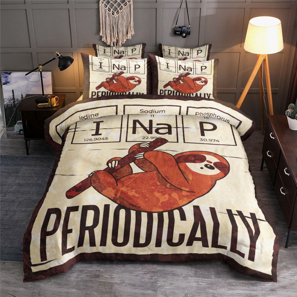 Sloth I Nap Periodically Bedding Set