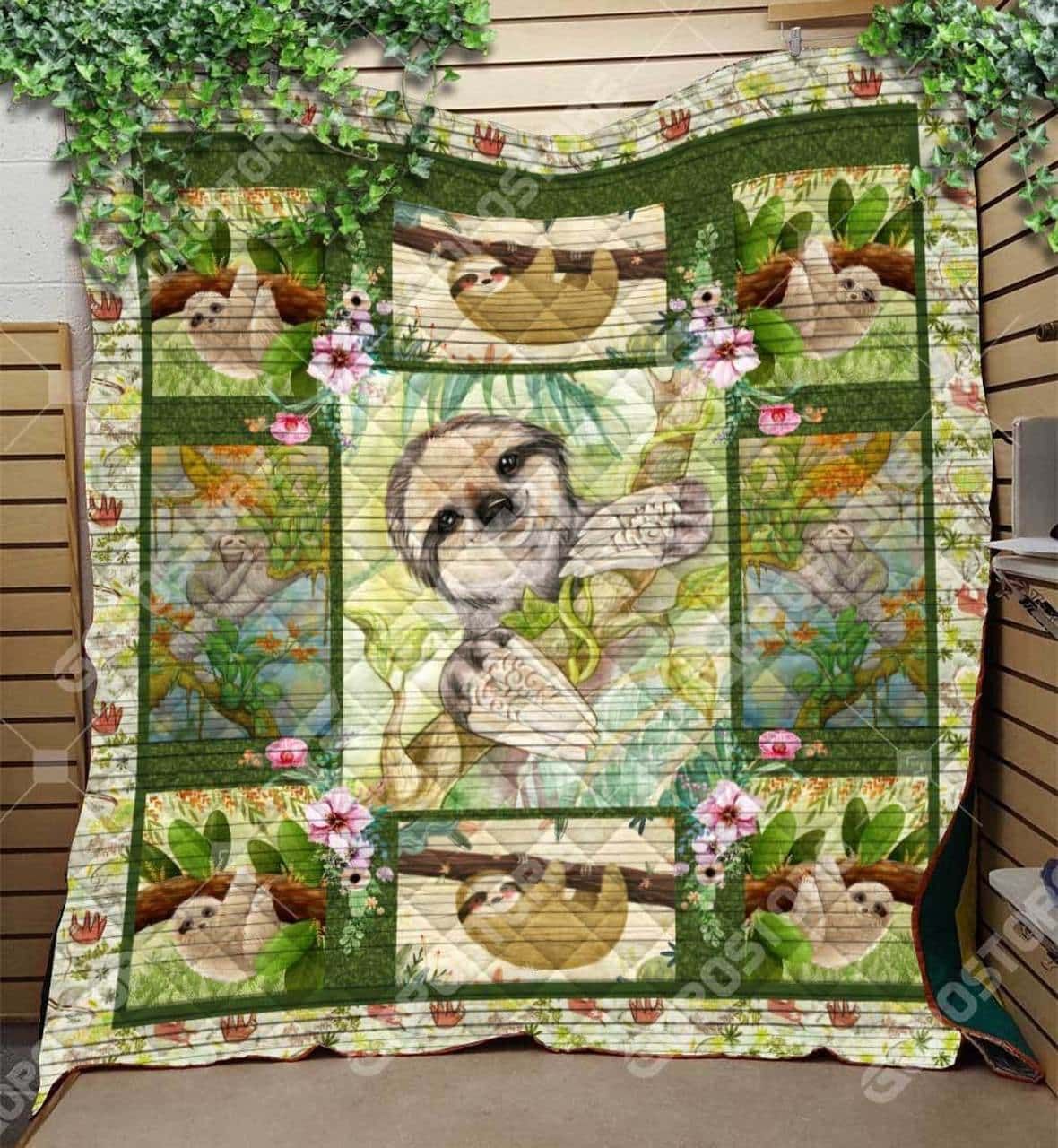 Sloth I Will Follow Him Quilt Blanket DHC020120576TD