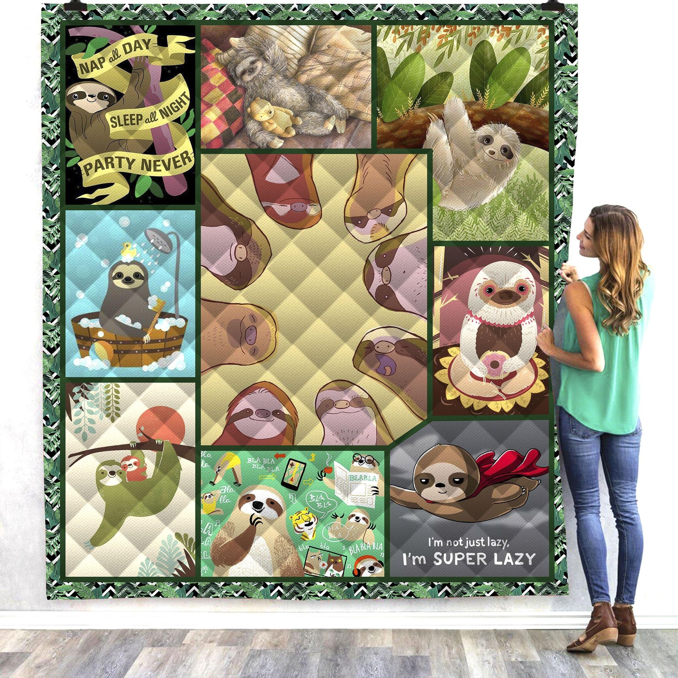 Sloth Im Super Lazy Quilt Blanket DHC3112904TD