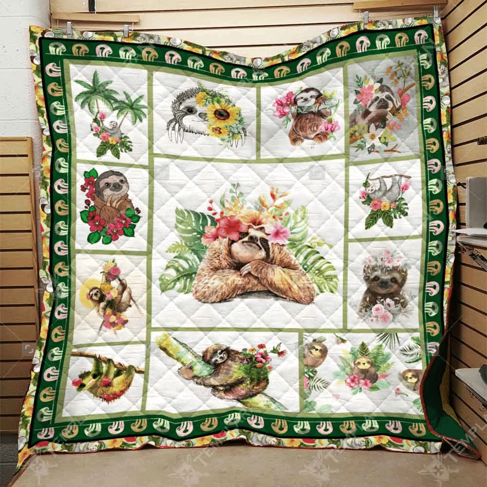 Sloth In Forest Quilt Blanket DHC3112529TD