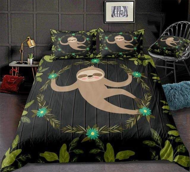 Sloth In Jungle Bedding Set