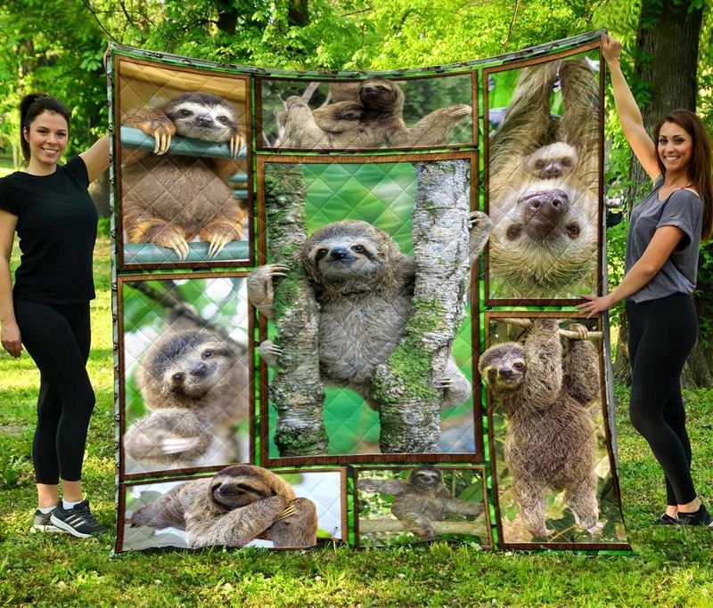 Sloth In Our Forest Quilt Blanket DHC3112498TD