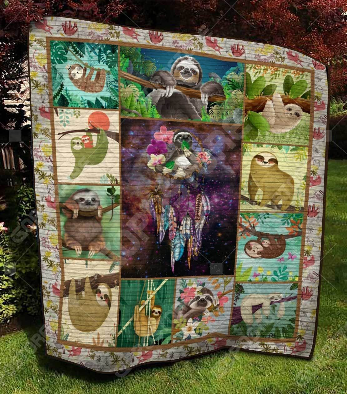 Sloth Little Sloth GS-CL-DT0107 Quilt Blanket