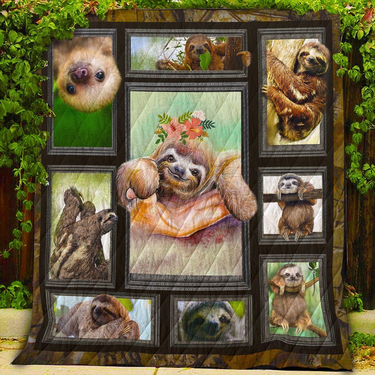 Sloth Lovely Sloth Girl Quilt Blanket DHC3112817TD