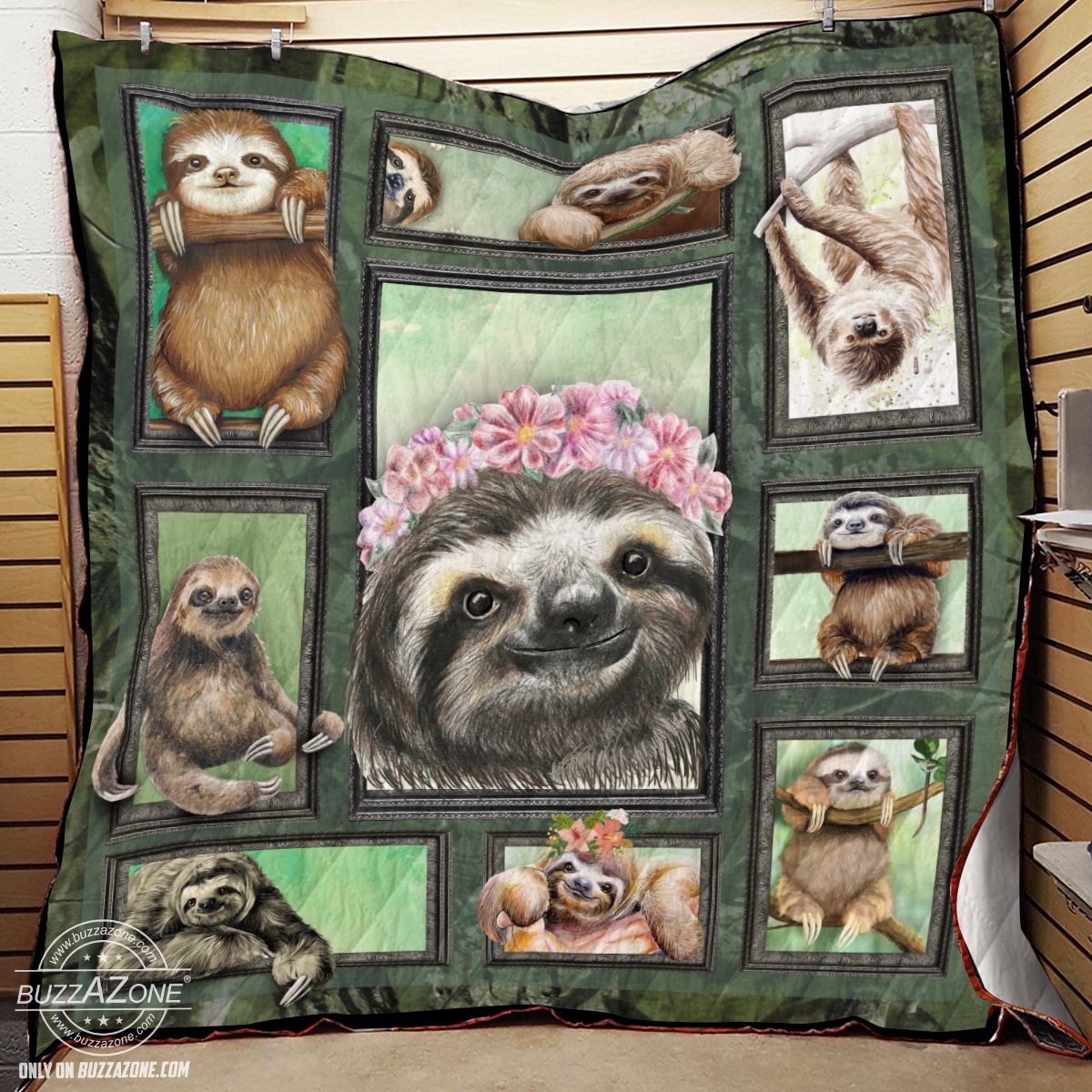 Sloth Lovely Sloth On Tree Quilt Blanket Dhc04011868Dd