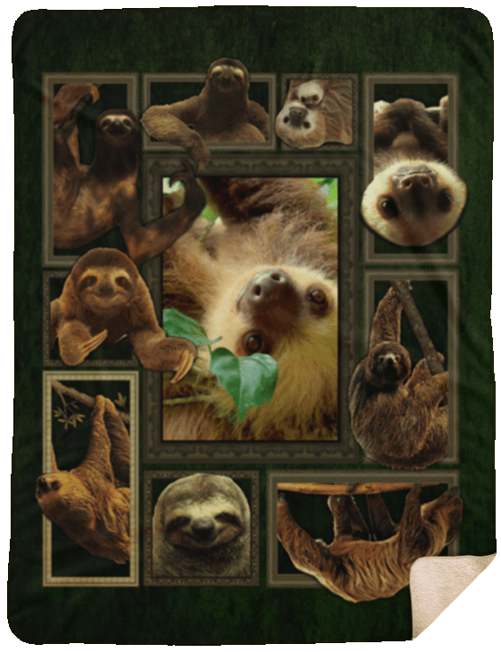 Sloth Lovers Sherpa Fleece Blanket