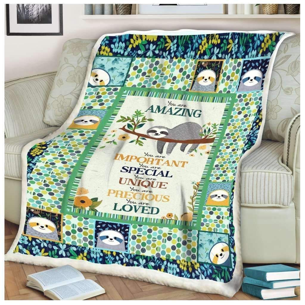 Sloth Fleece Blanket