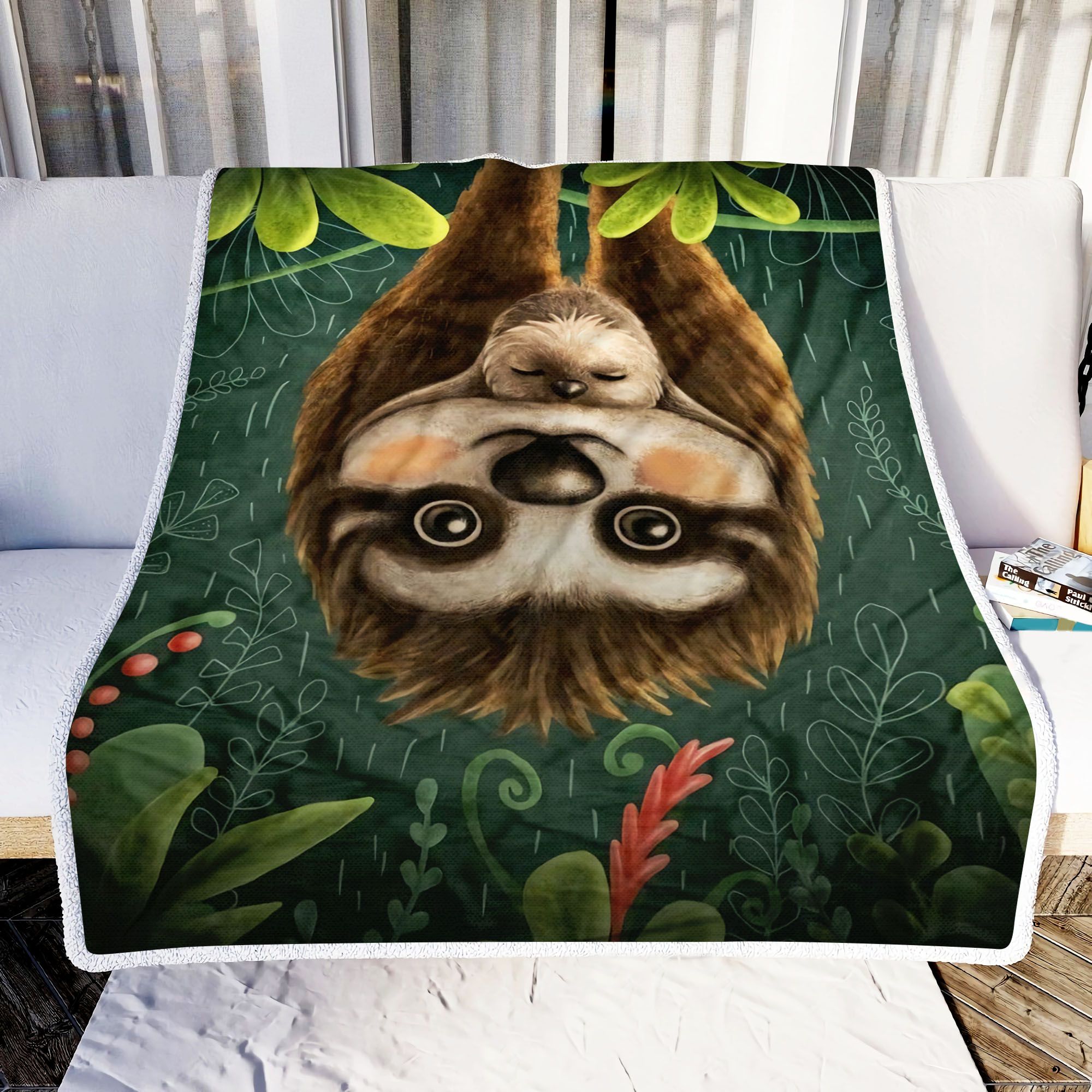 Sloth Mom Fleece Blanket