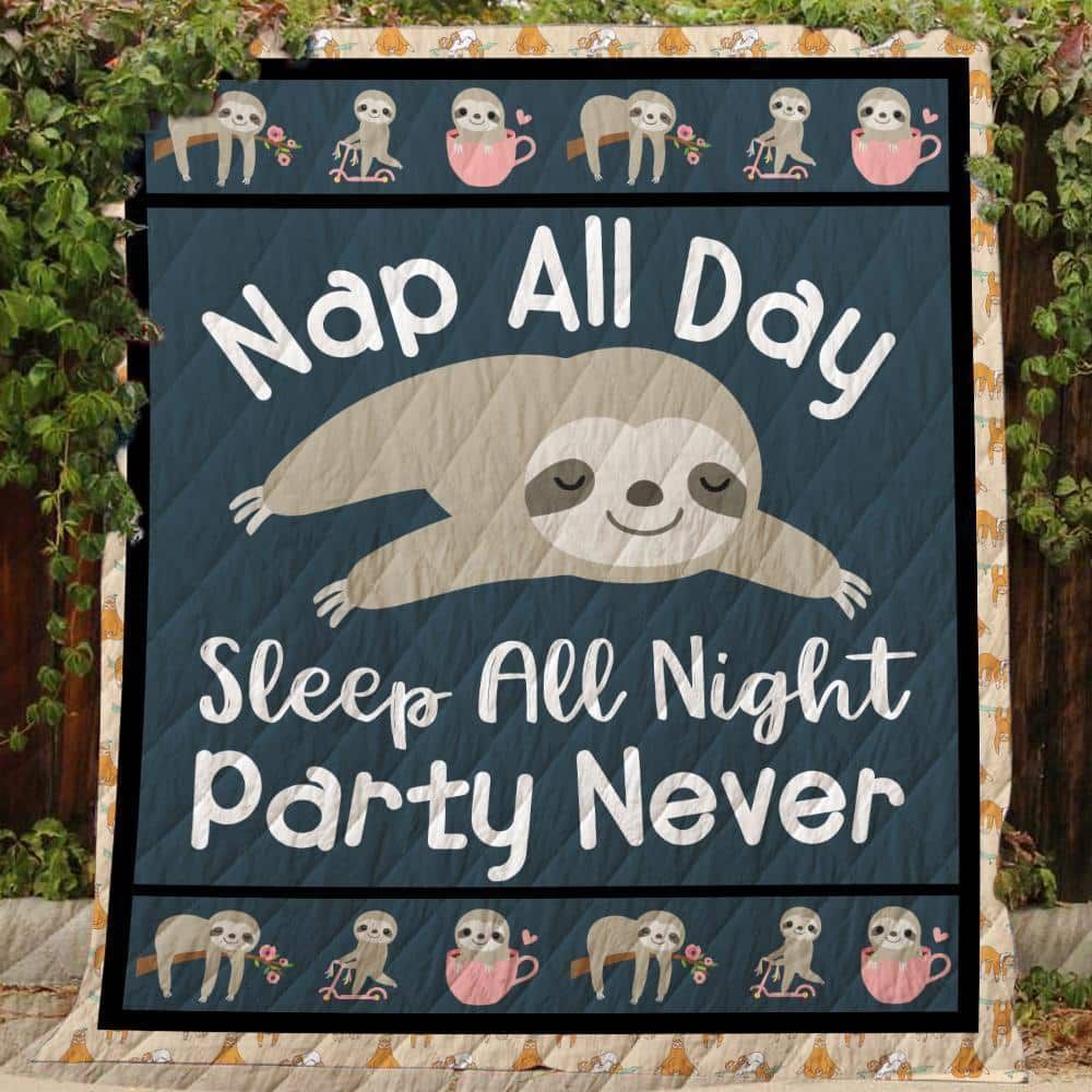 Sloth Nall All Day Quilt Blanket DHC020120787TD