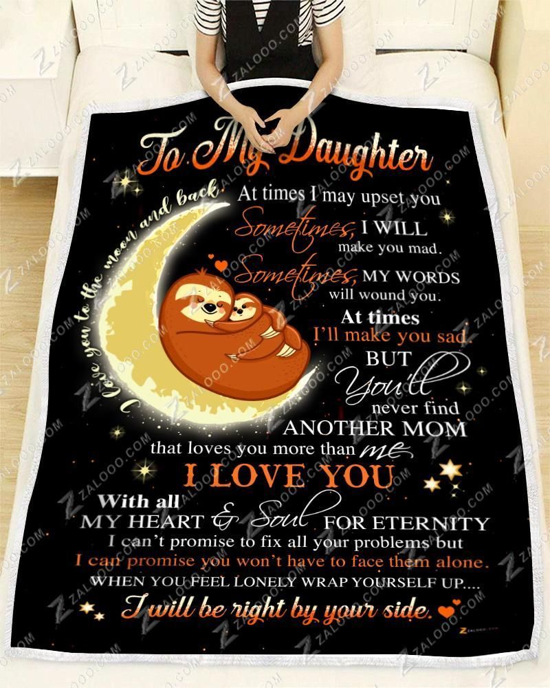 Sloth Ph Daughter Love You With All My Heart Soul Sherpa Fleece Blanket