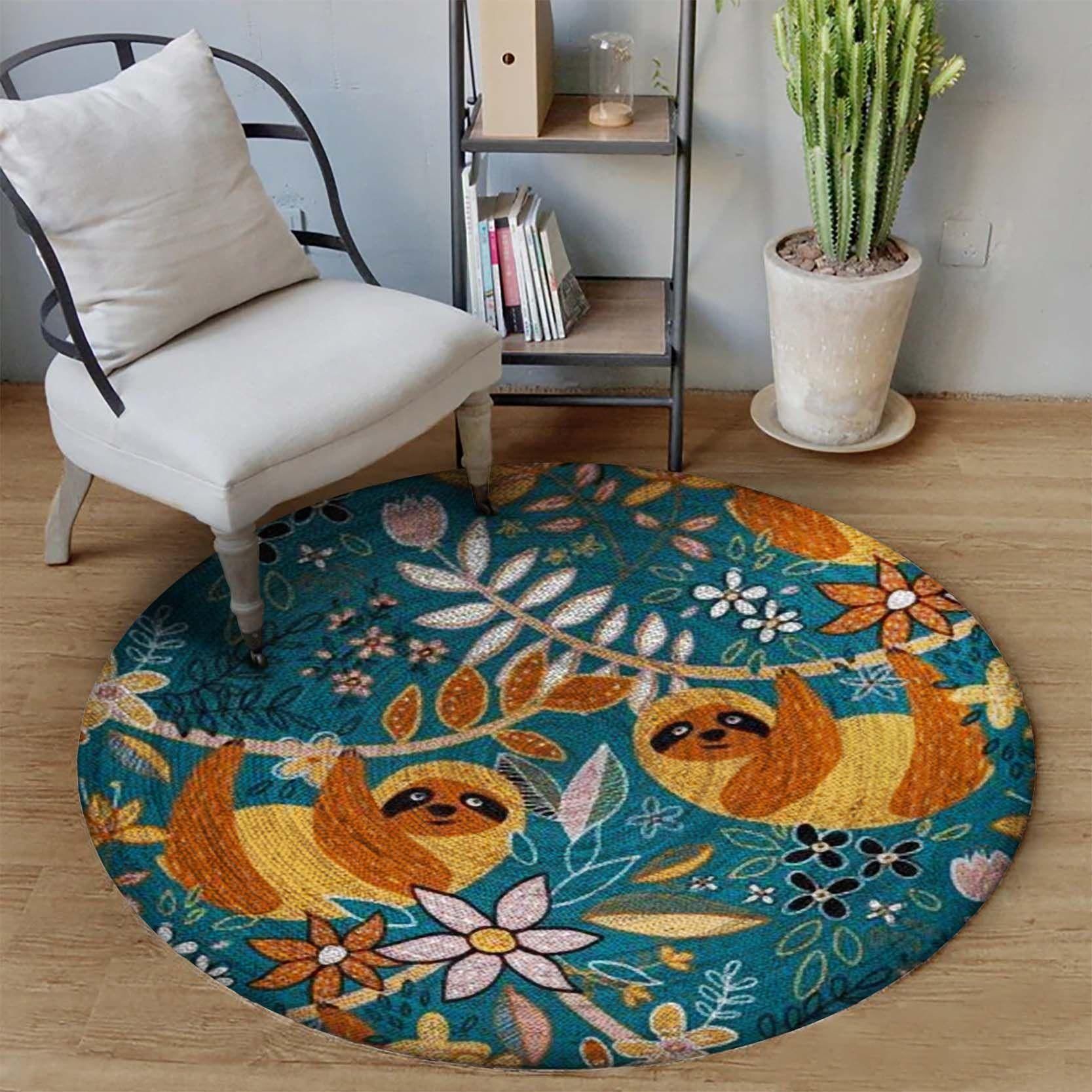 Sloth Round Carpet