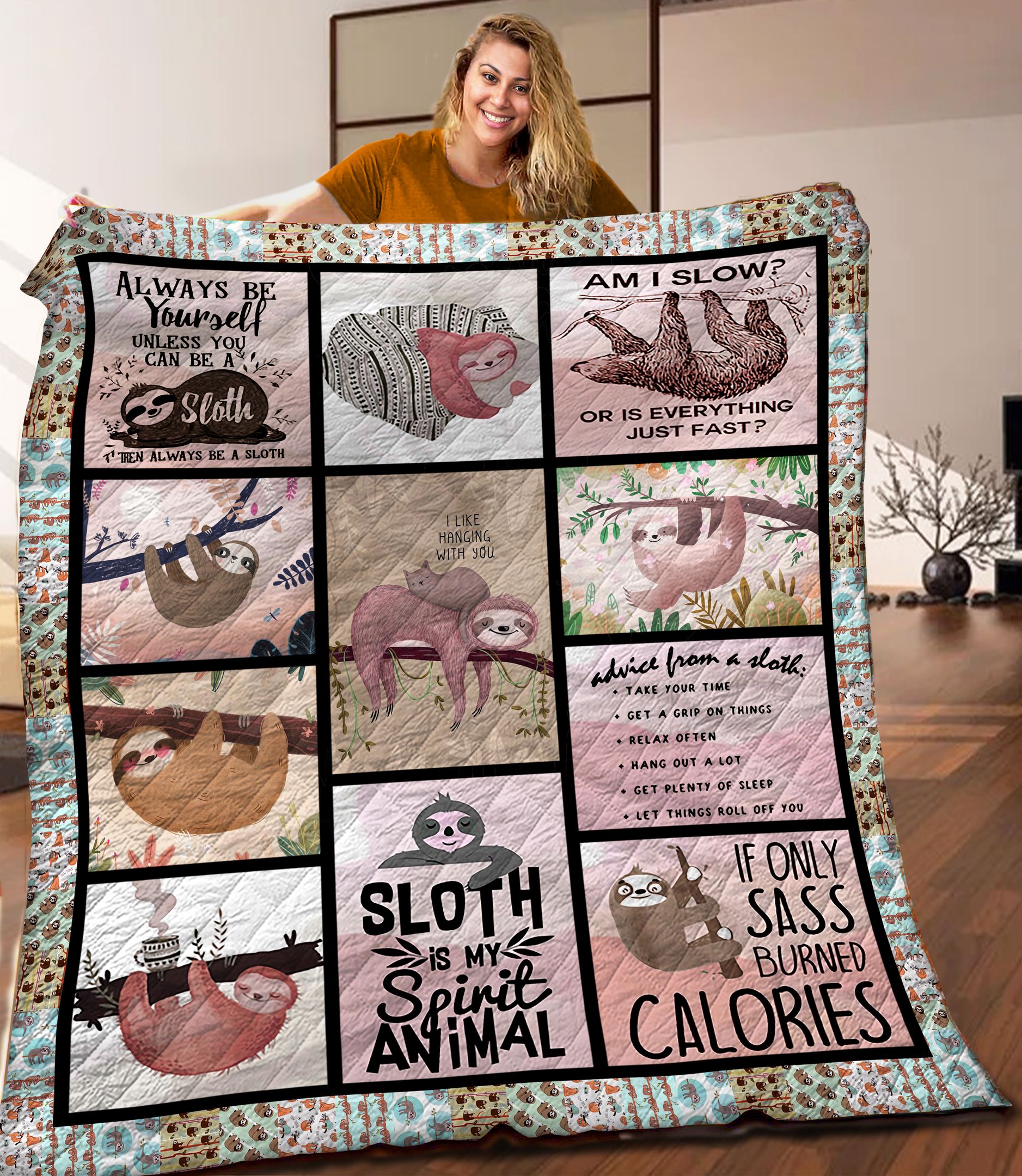 Sloth Quilt Blanket C9B270310PT