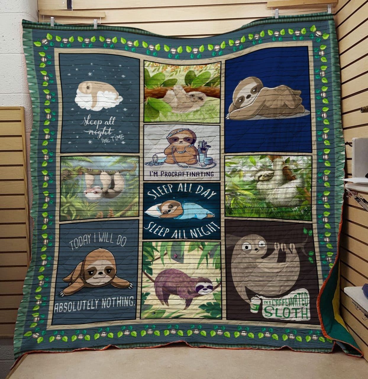 Sloth Sleep All Night Quilt Blanket Dhc04011864Dd