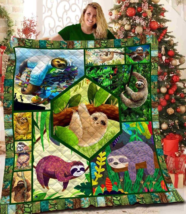Sloth The Funny Lazy Sloth Quilt Blanket Dhc04011610Dd
