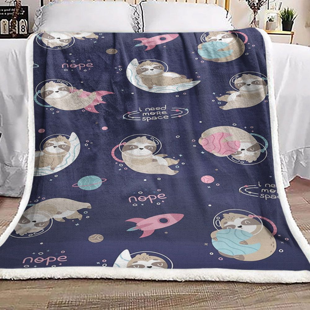 Sloth Sherpa Fleece Blanket