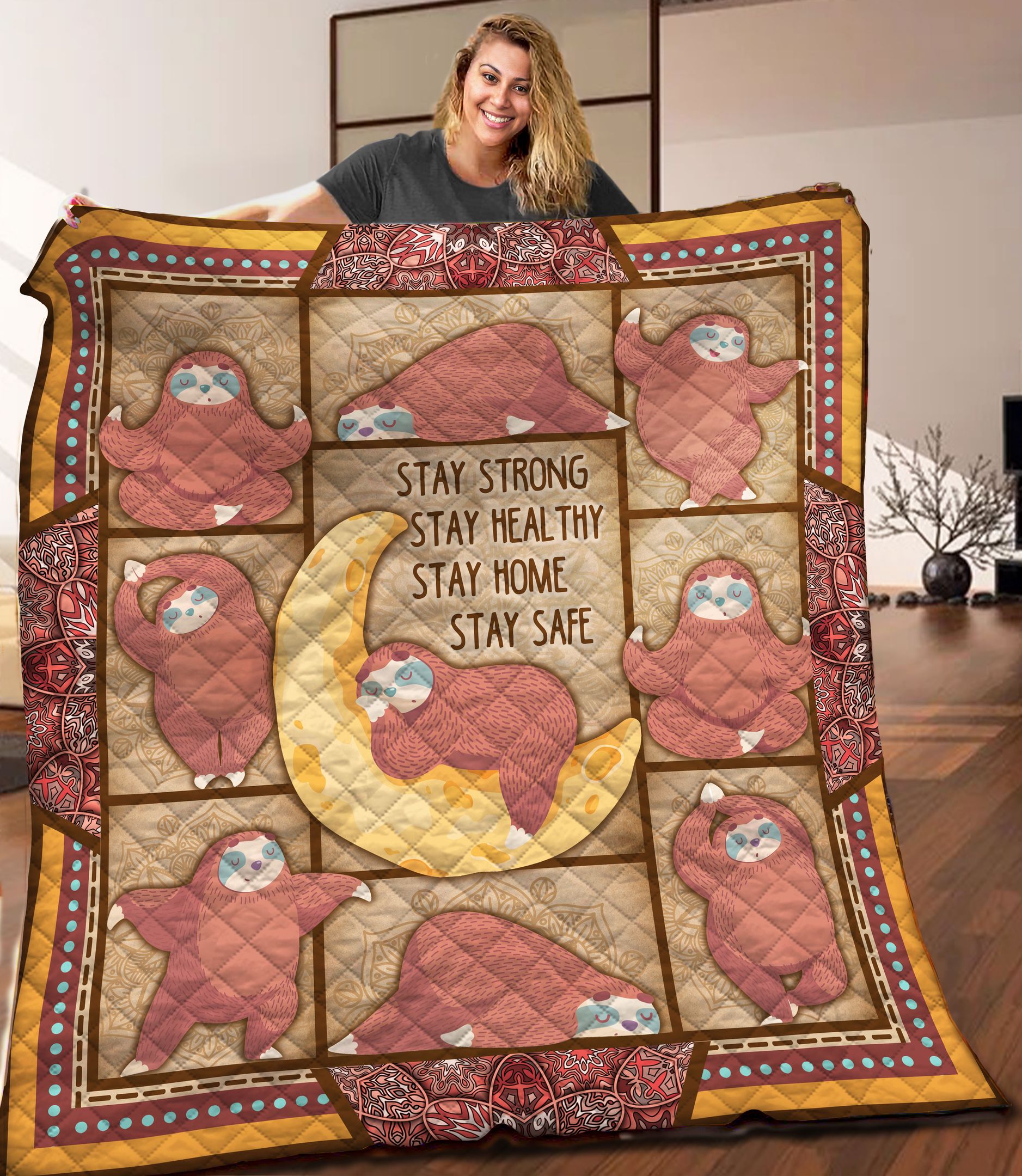 Sloth Yoga Quilt Blanket C9B300504TA