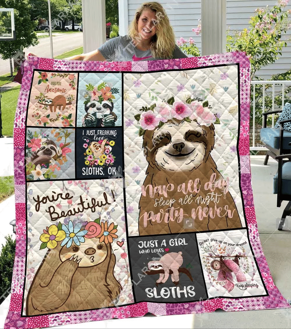 Sloth Youre Beautiful Quilt Blanket DHC3112528TD