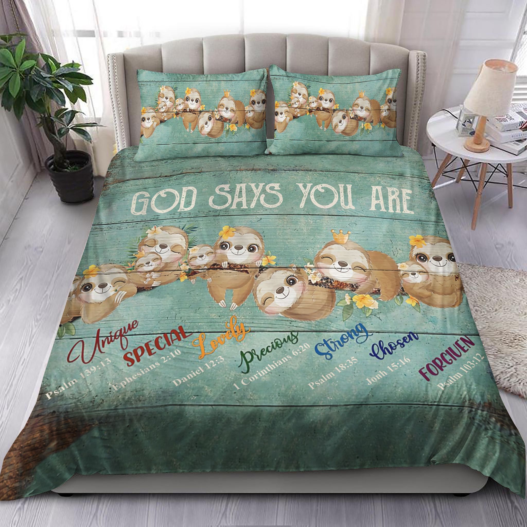 Sloths God Says You Are Bedding Set