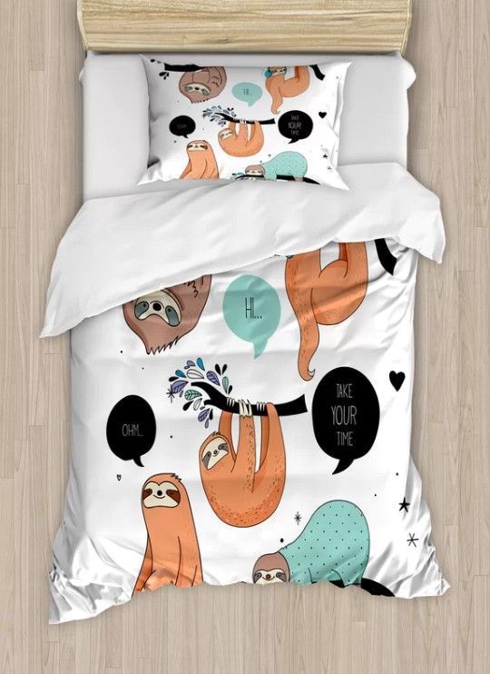 Sloths Smiles Bedding Set