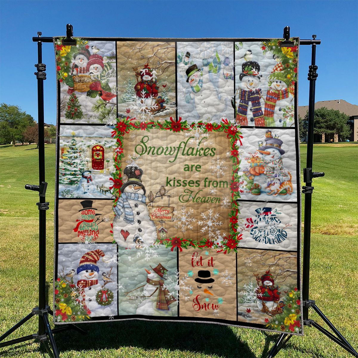 Smile Snowman NI2811010LD Quilt Blanket