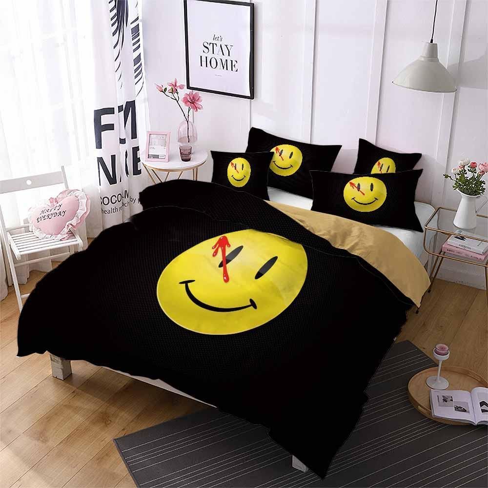 Smiley With Blood Printed Bedding Set
