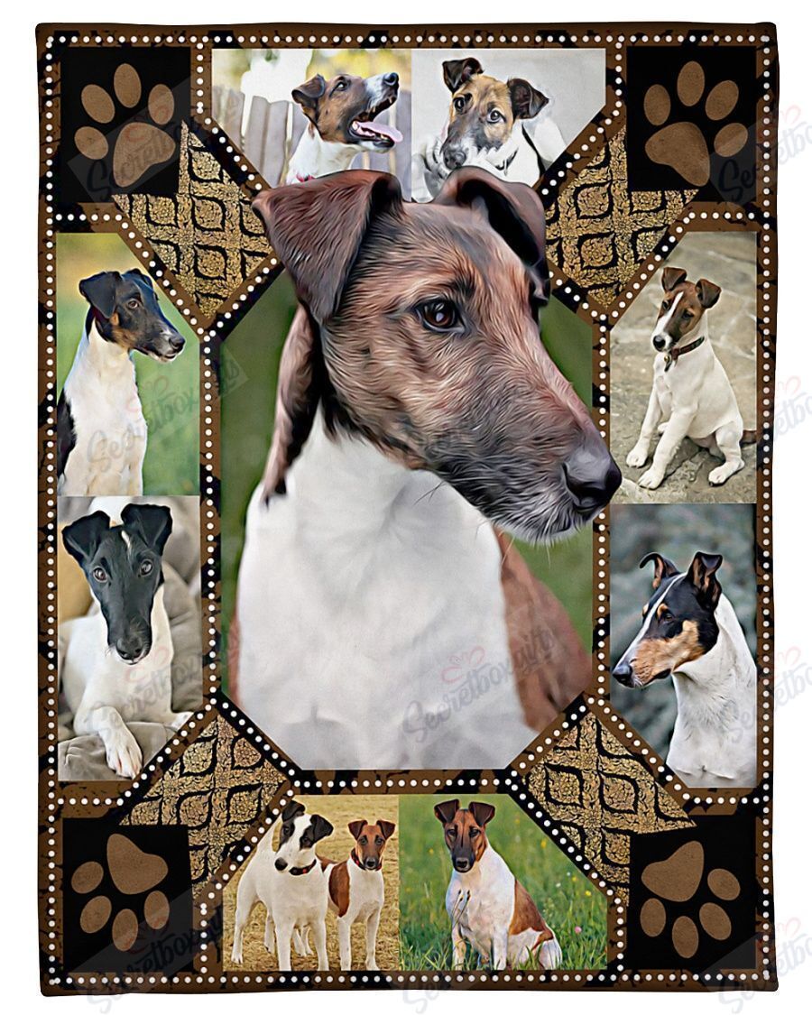 Smooth Fox Terrier Embroidery Fleece Blanket