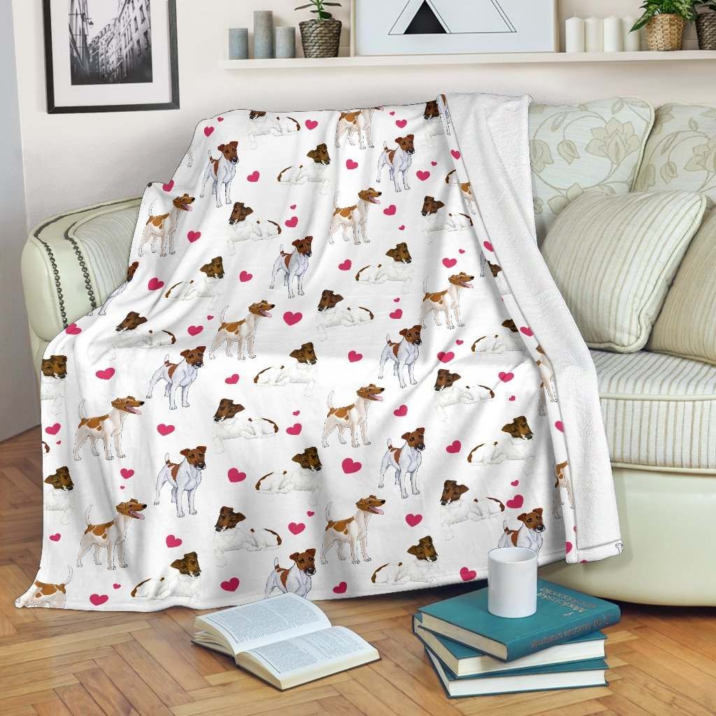 Smooth Fox Terrier Heart Blanket