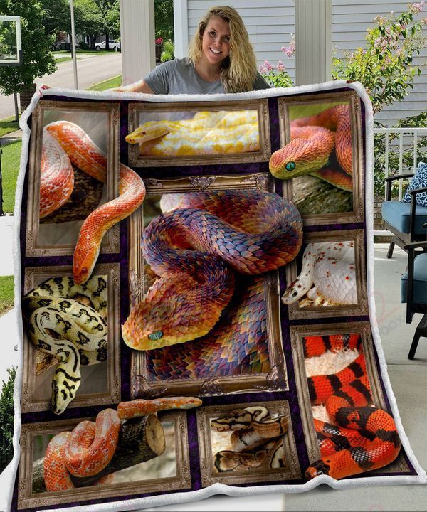 Snake Color Sherpa Fleece Blanket