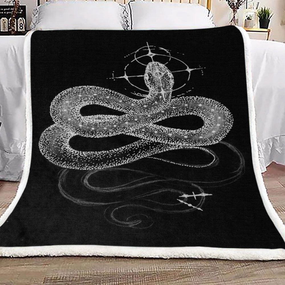 Snake Sherpa Fleece Blanket