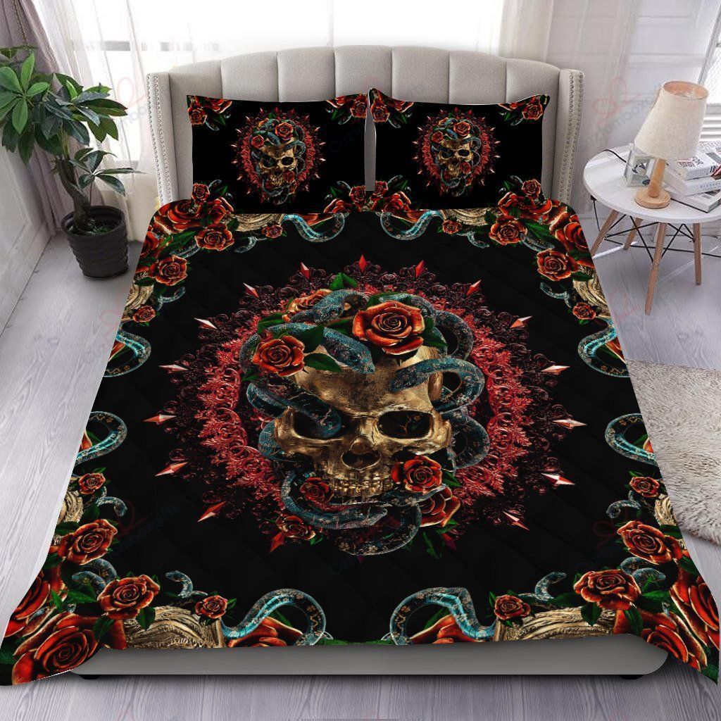 Snake Love Skull Bedding Set