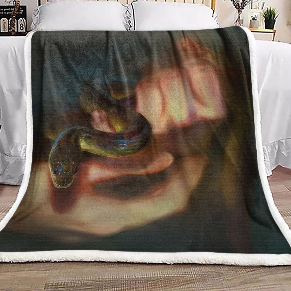 Snake Sherpa Fleece Blanket