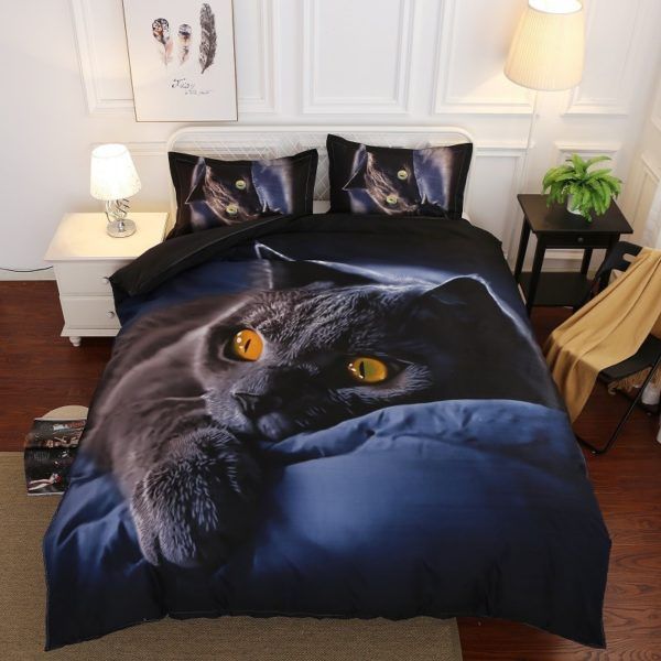 Sneaky Black Cat Bedding Set