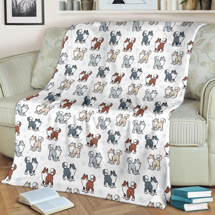 Snow Dog Sherpa Fleece Blanket