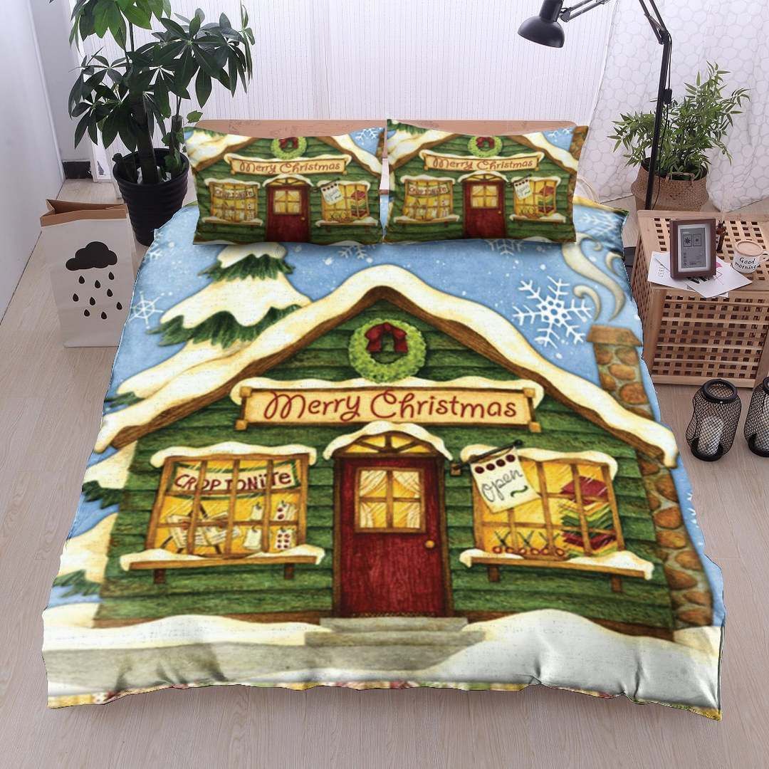 Snow House Christmas Bedding Set