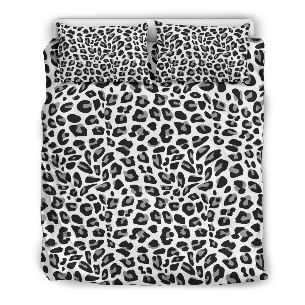Snow Leopard Skin Print Bedding Set