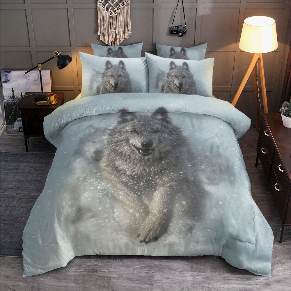 Snow Plow Wolf Bedding Set